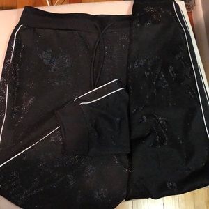 Black sparkly sweatpants